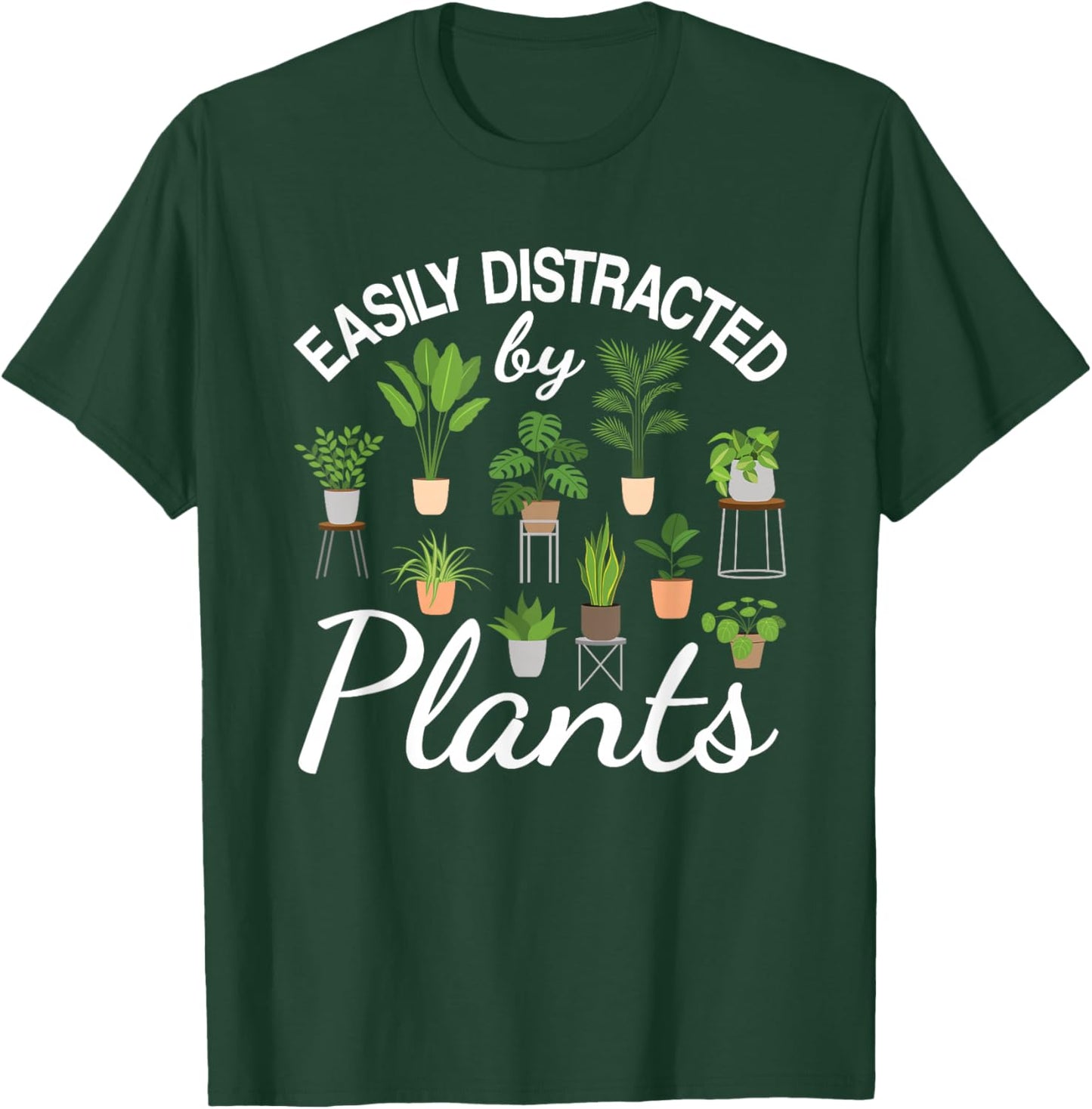 Cute Easily Distracted by Plants Succulent Garden Gardening T-Shirt - T-Shirt | Forest