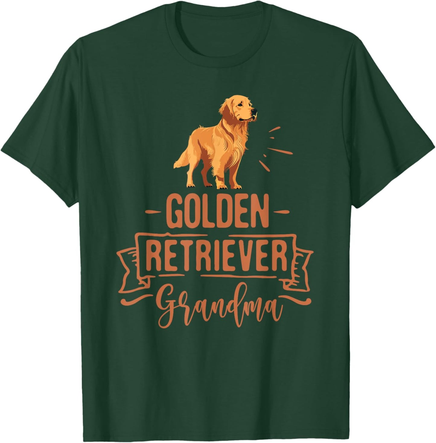 Dog Golden Retriever Grandma Vintage Golden Retriever Mom Men Women T-Shirt - T-Shirt | Forest