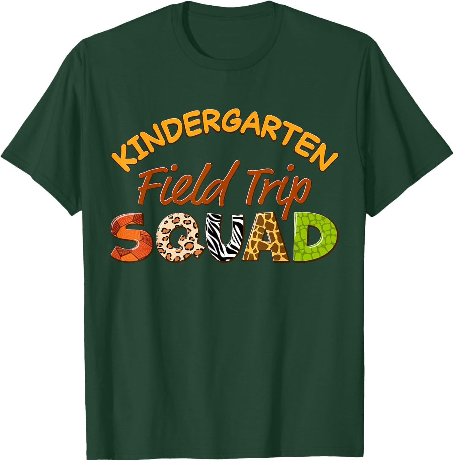 Kindergarten Students School Zoo Field Trip Squad Matching T-Shirt - T-Shirt | Forest