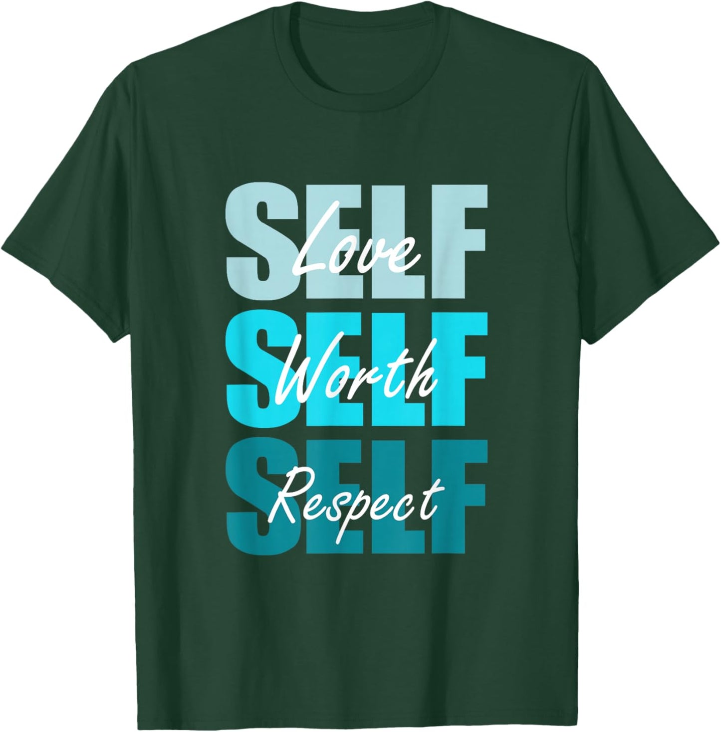 Turquoise Self-ish X 3 Turquoise Color Graphic T-Shirt - T-Shirt | Forest
