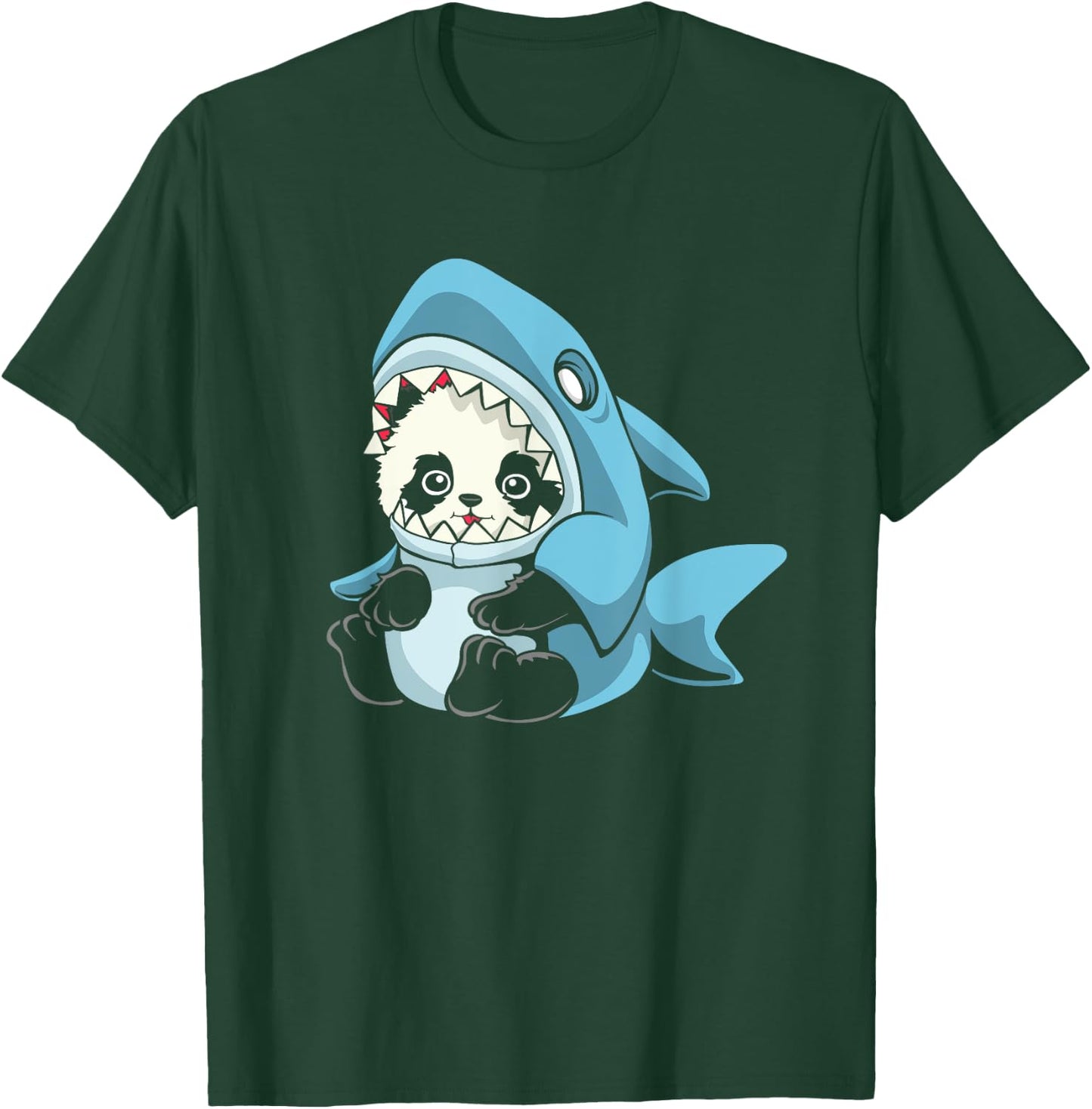 Adorable Baby Panda Shark T-Shirt - T-Shirt | Forest