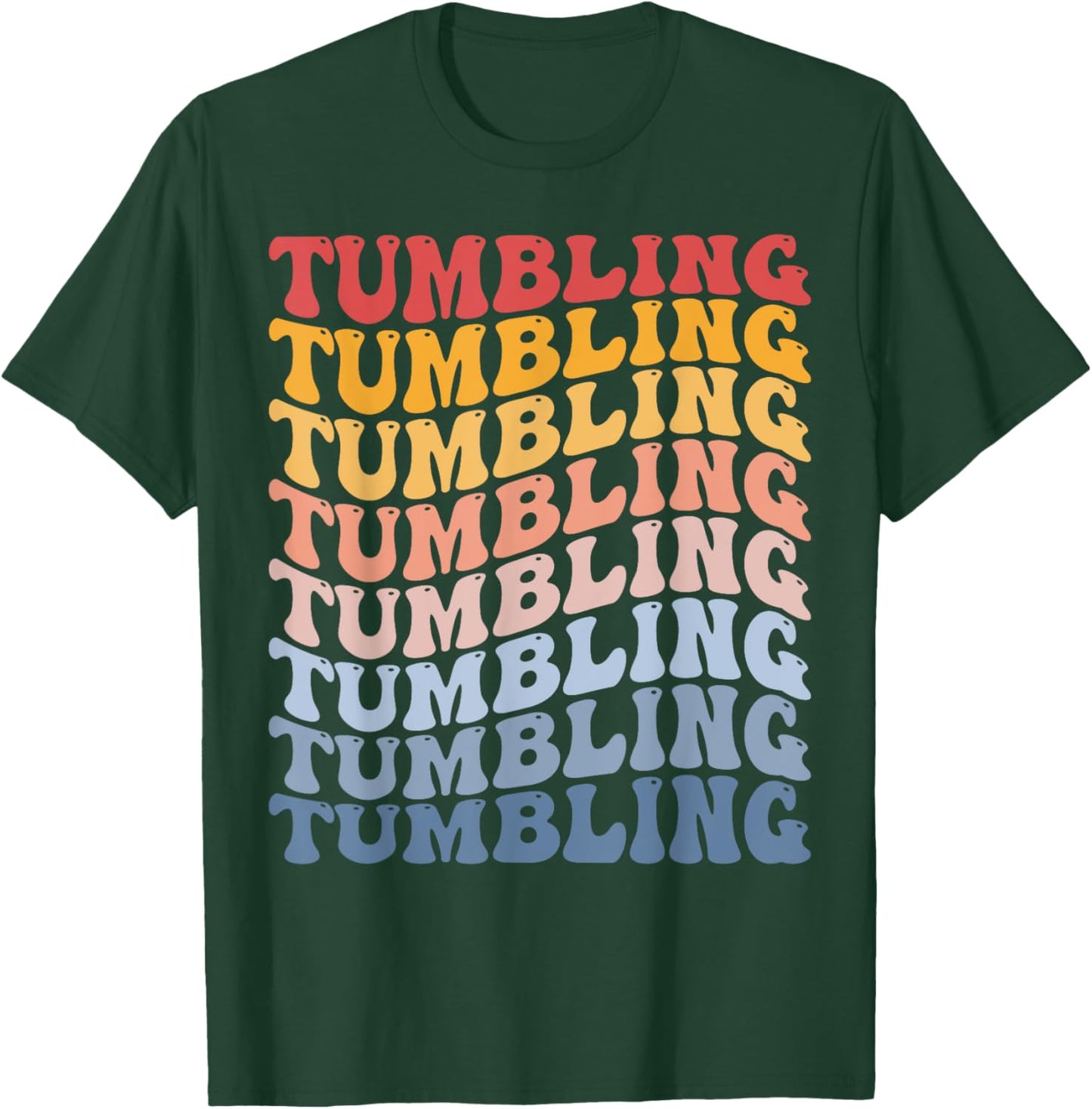 Tumbling Groovy Retro Sports T-Shirt - T-Shirt | Forest