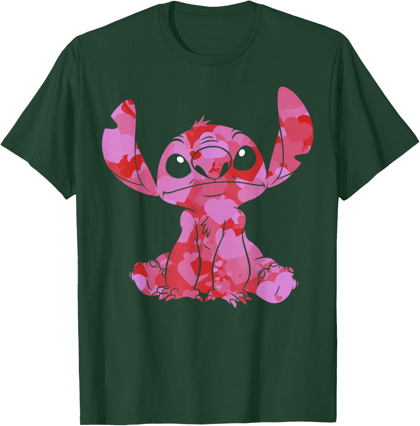Disney Lilo & Stitch Valentine's Day Stitch Heart Fill T-Shirt - T-Shirt | Forest