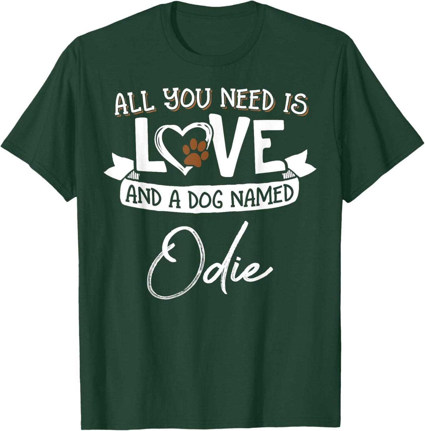 Cute Dog Named Odie Design and Men T-Shirt - T-Shirt | Forest