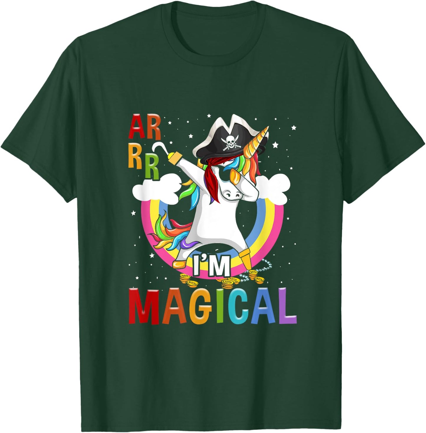 I'm Magical Caribbean Buccaneer Toddler Unicorn Pirate T-Shirt - T-Shirt | Forest
