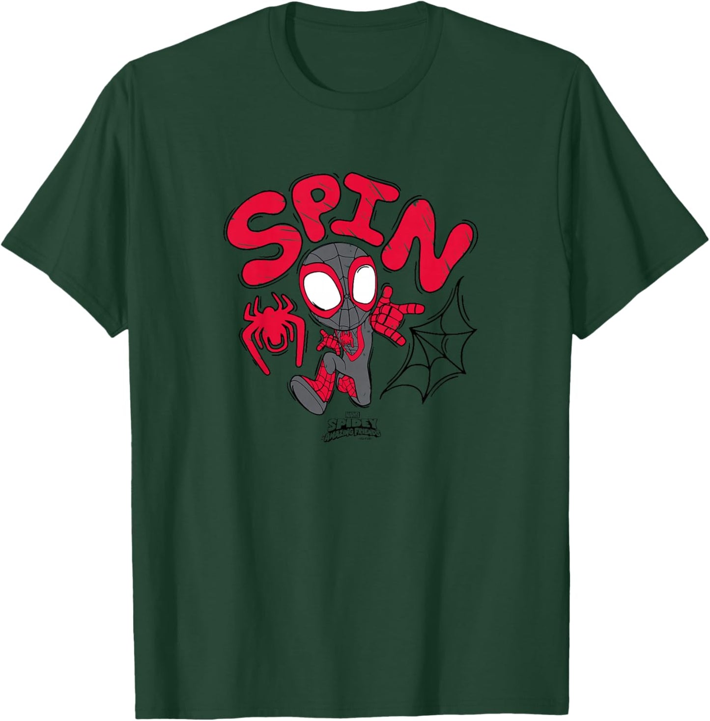 Kids Spidey and His Amazing Friends - Spin Scribble T-Shirt - T-Shirt | Forest
