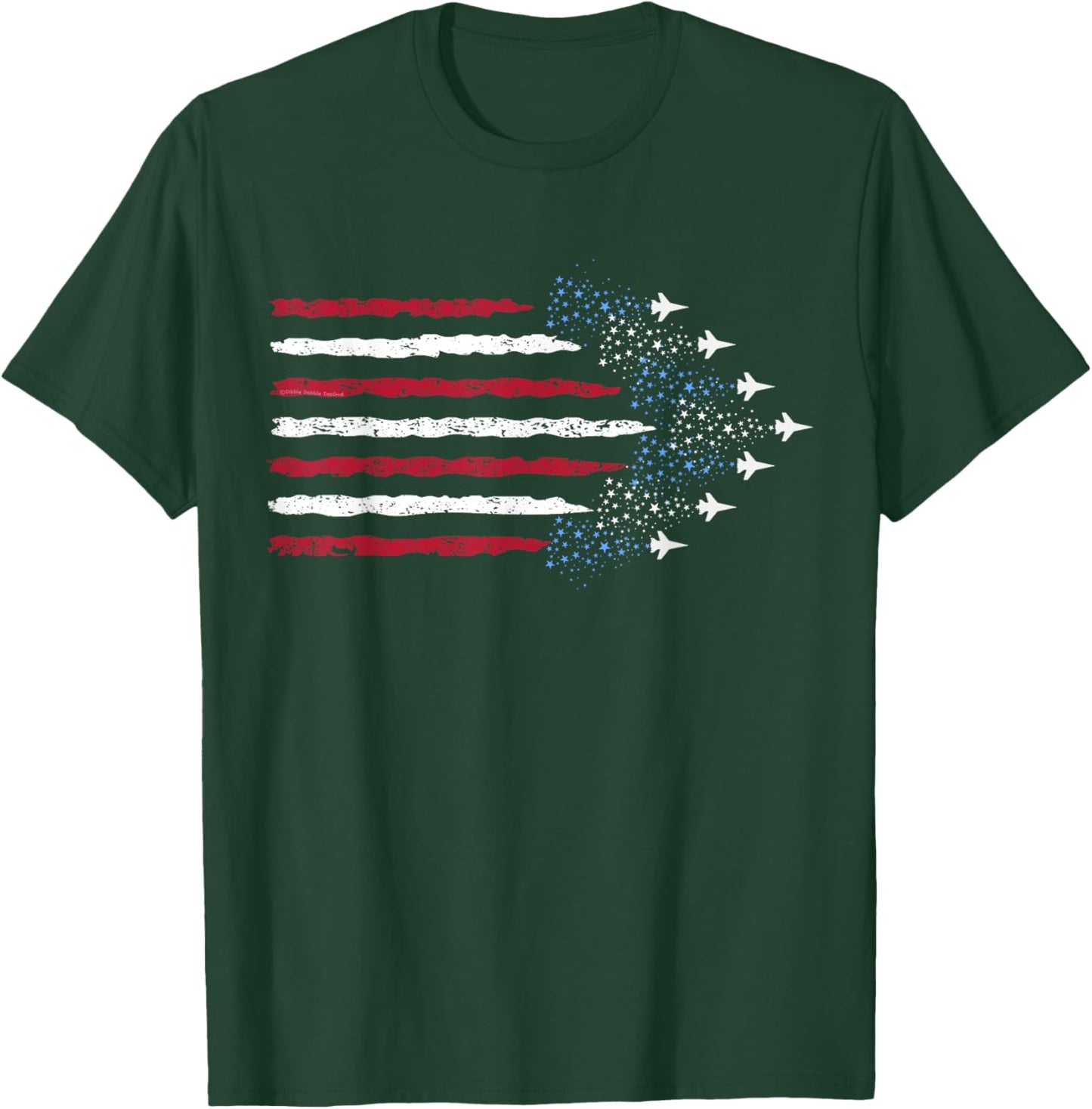 Patriotic Stars Red White Blue USA Fighter Jets 4th of July T-Shirt - T-Shirt | Forest