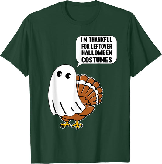 Funny Thanksgiving Thankful Turkey Costume Kids Women Men T-Shirt - T-Shirt | Forest