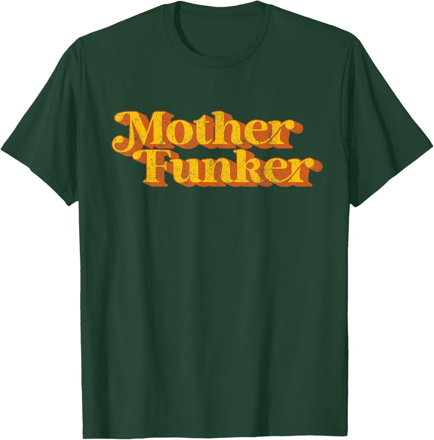 Retro Mother Funker Funny Vintage Disco 70's Party Costume T-Shirt - T-Shirt | Forest