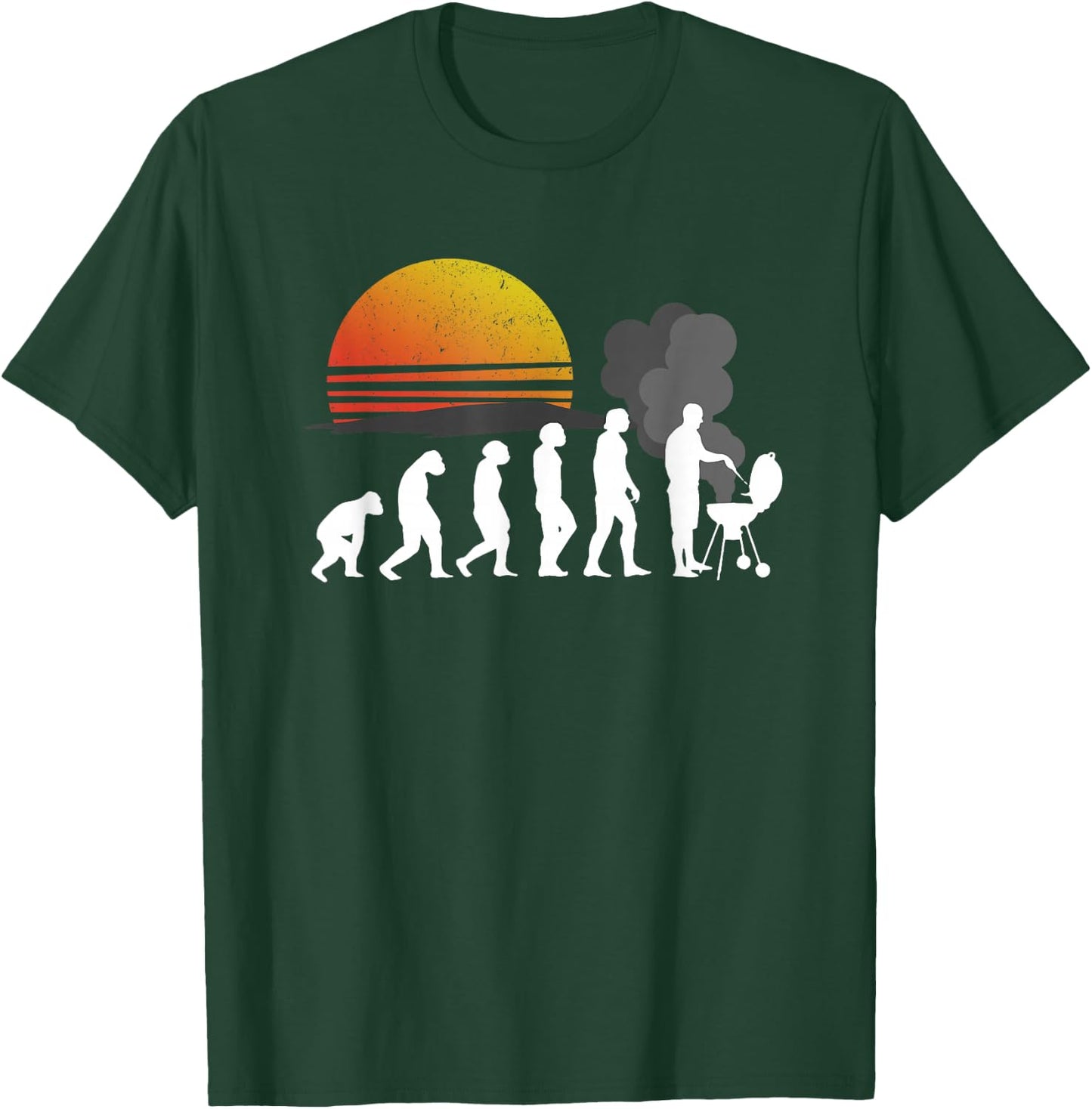 BBQ Evolution - Barbecue Grilling Funny Gift Shirt T-Shirt - T-Shirt | Forest