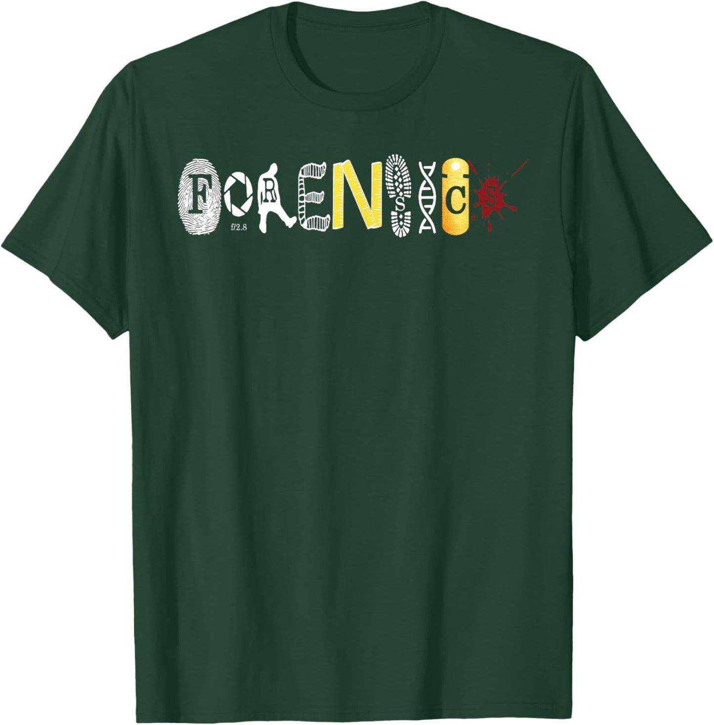 Forensics Shoe Crime Scene CSI T-Shirt - T-Shirt | Forest