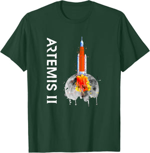 Artemis 2 SLS Rocket Launch Mission To The Moon And Beyond T-Shirt - T-Shirt | Forest