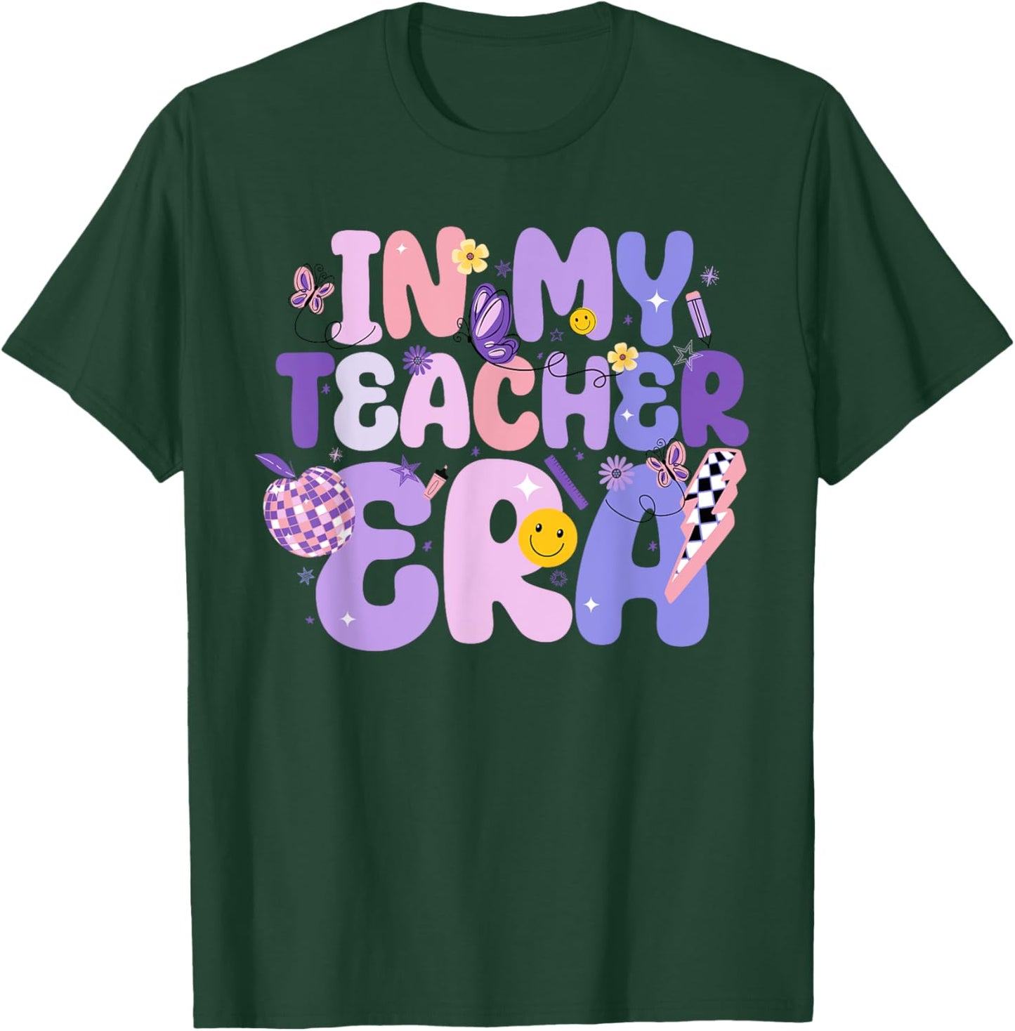 In My Teacher Era First Day Of School Back To School Retro Women T-Shirt - T-Shirt | Forest