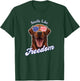 Chocolate Lab American Flag Patriotic 4th of July Vintage Women Men T-Shirt - T-Shirt | Forest