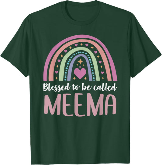 Blessed to be called Meema idea Mother's Day Meema T-Shirt - T-Shirt | Forest
