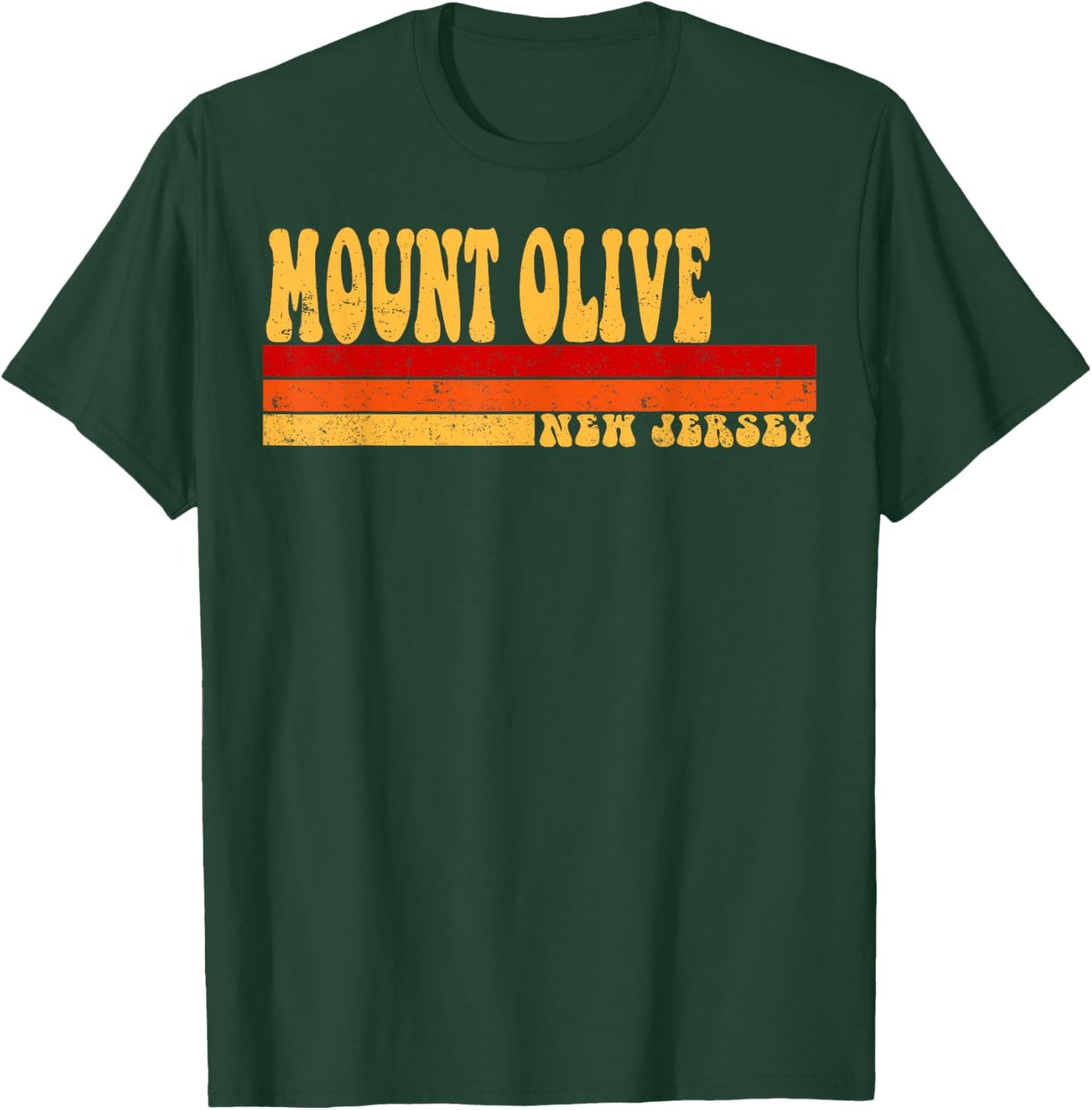 MOUNT OLIVE New Jersey City Vintage Roots Retro 70s 80s T-Shirt - T-Shirt | Forest