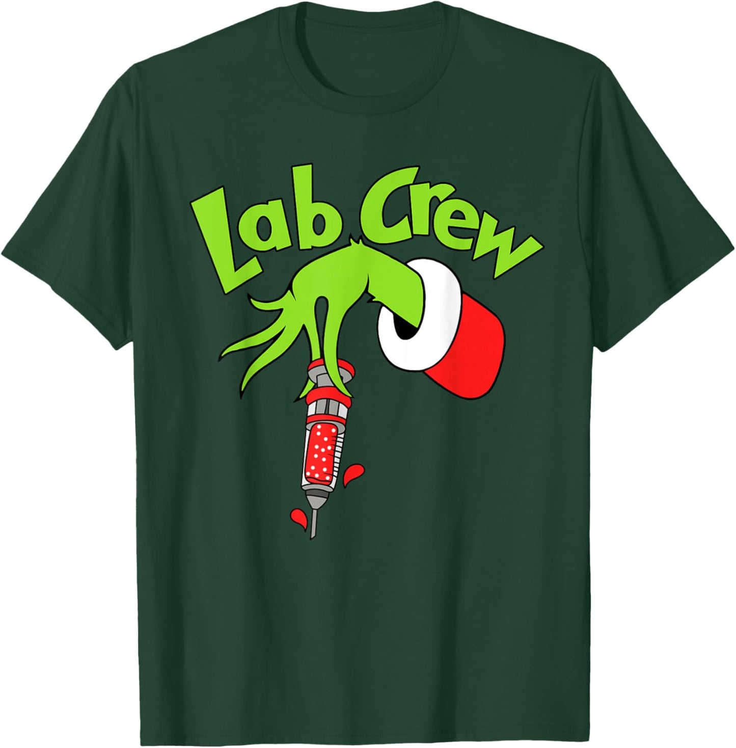 Lab Crew Merry Christmas Laboratory Tech Nurse Xmas Pajamas T-Shirt - T-Shirt | Forest