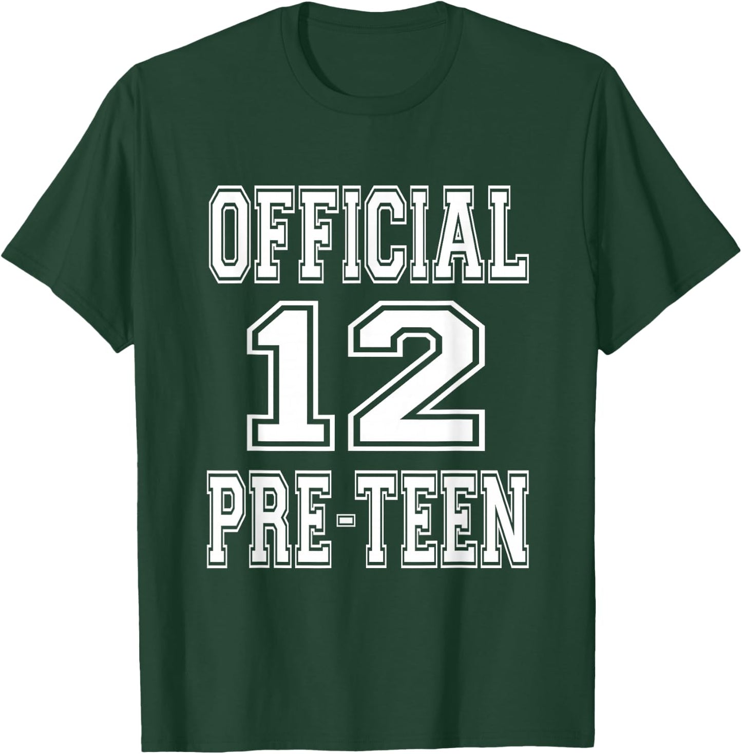 Official 12 Preteen 12th Birthday Gift Boys And Girls T-Shirt - T-Shirt | Forest