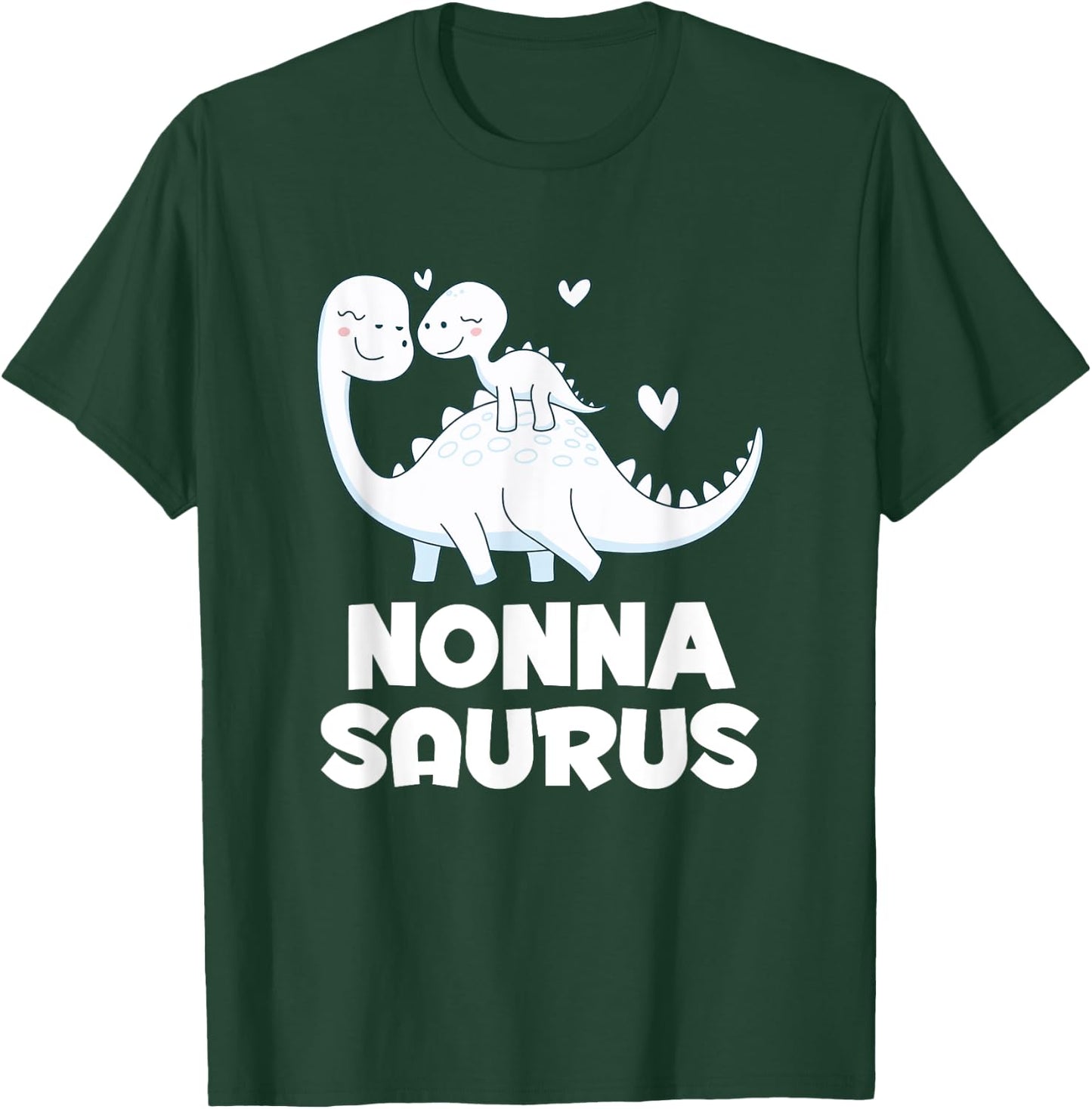 Cute Nonnasaurus Dinosaur Nonna Grandkids T Rex T-Shirt - T-Shirt | Forest