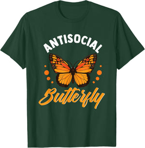 Antisocial Butterfly T-Shirt - T-Shirt | Forest