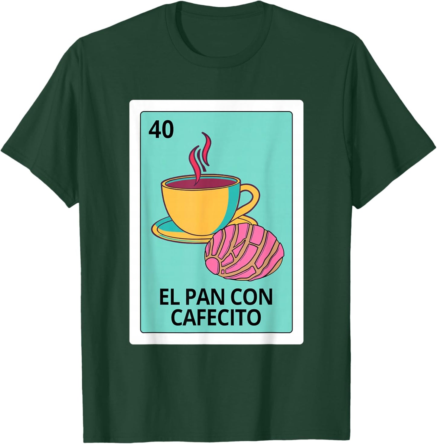 Pan Dulce Concha Coffee Lover El Pan Con Cafecito Mexican T-Shirt - T-Shirt | Forest