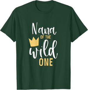 Nana of the Wild One 1st Birthday First Thing Matching T-Shirt - T-Shirt | Forest