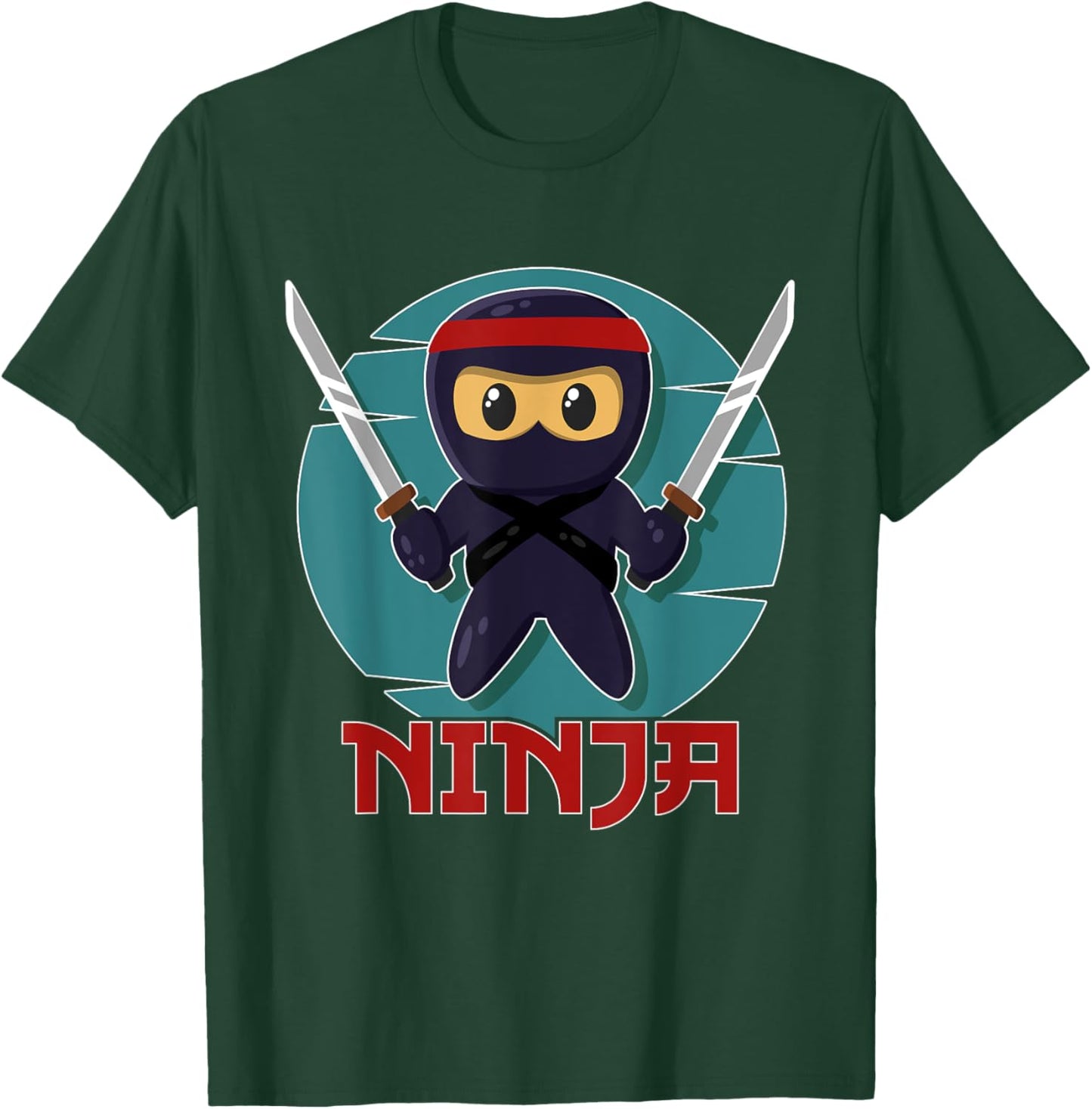 Boy Ninja Fan Ninja Lover Ninja Birthday Outfit Kids Ninja T-Shirt - T-Shirt | Forest