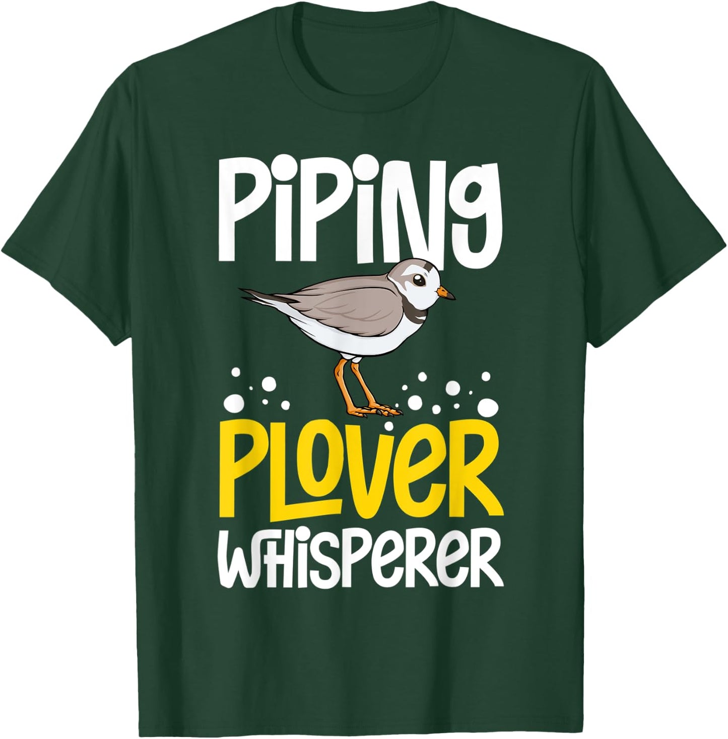 Piping Plover Bird Funny Cute Animal Watching T-Shirt - T-Shirt | Forest