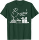 Brussels Belgium City Skyline Map Travel T-Shirt - T-Shirt | Forest