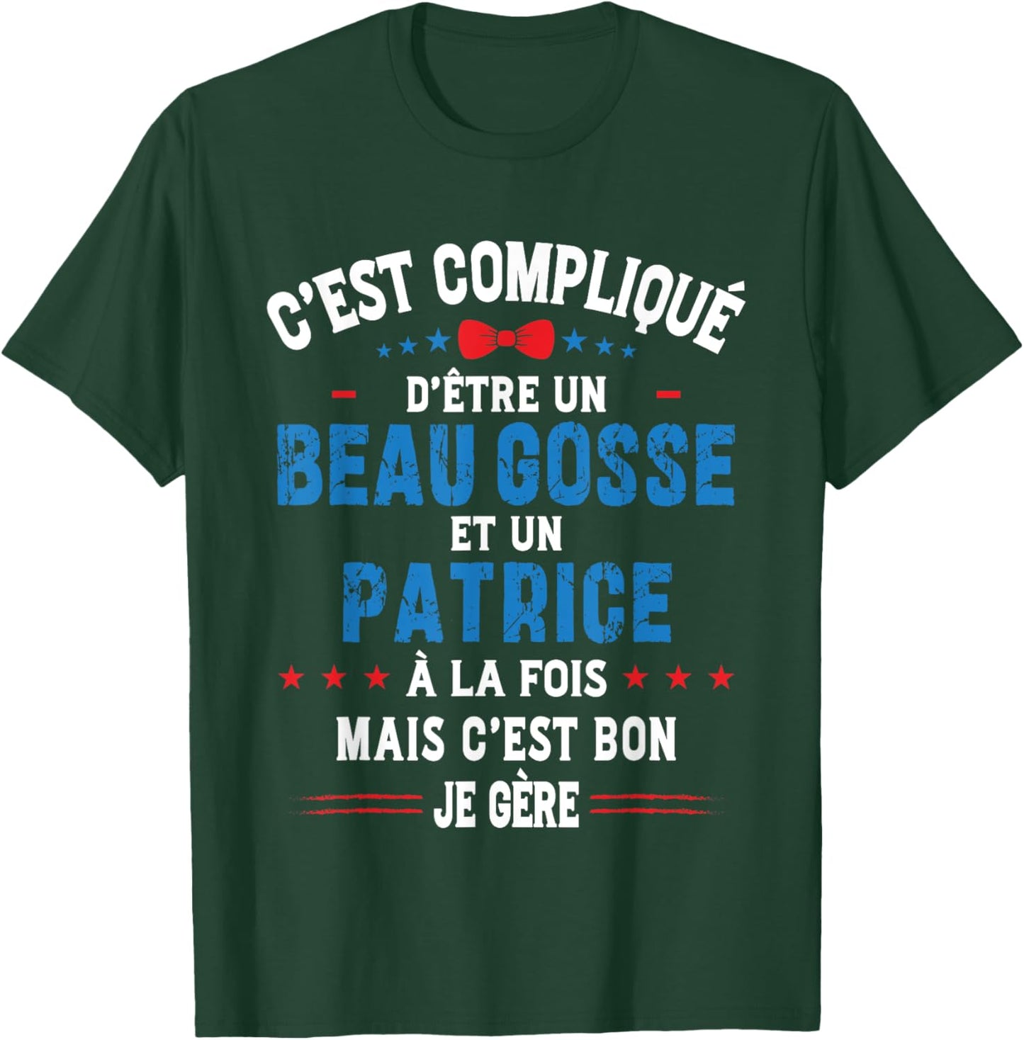 Funny Christmas Gift Man Handsome Kid Patrice Humor , Black, S T-Shirt - T-Shirt | Forest