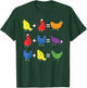 Chicken Themed Color Theory Educational Art Teacher Artist T-Shirt - T-Shirt | Forest