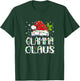 Glamma Claus Christmas Santa Hat Matching Family Xmas Lights T-Shirt - T-Shirt | Forest