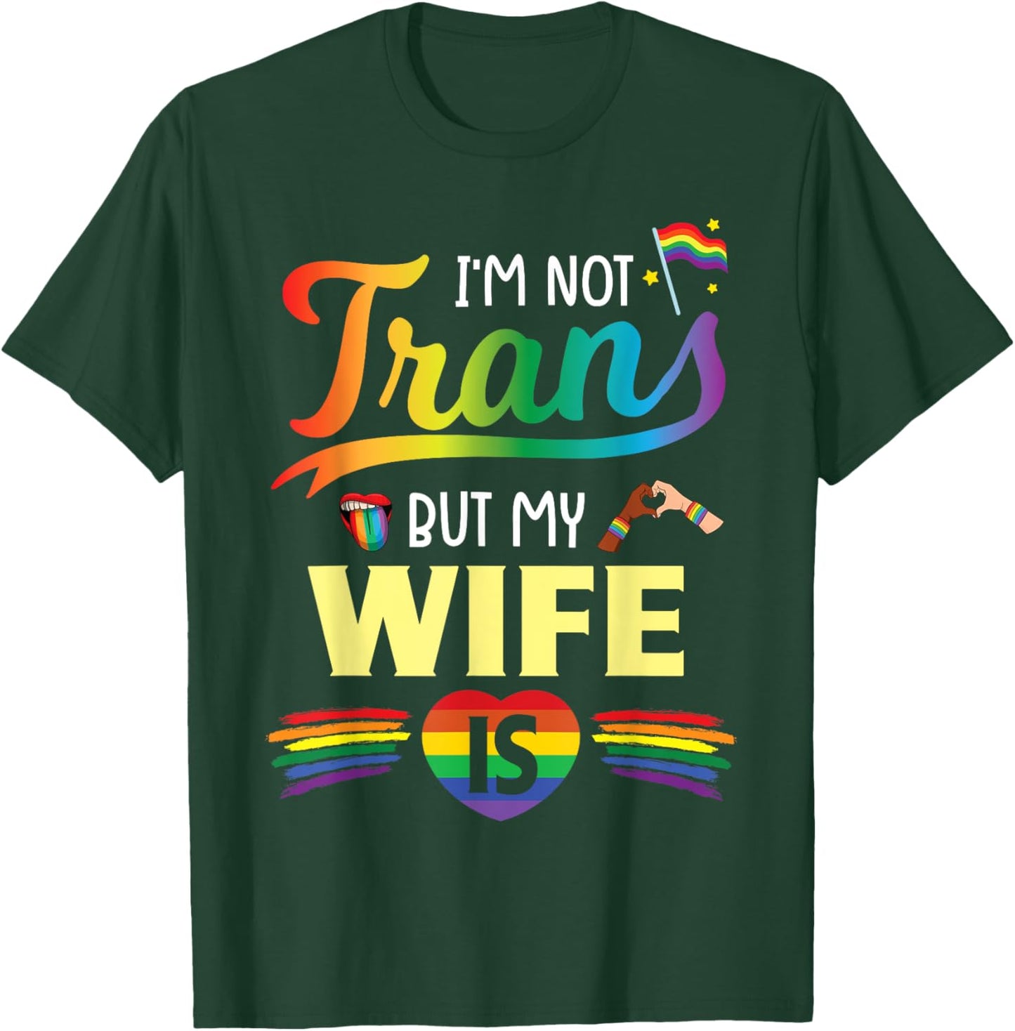 Husband I'm Not Transgender But My Wife Is Help Love Proud T-Shirt - T-Shirt | Forest