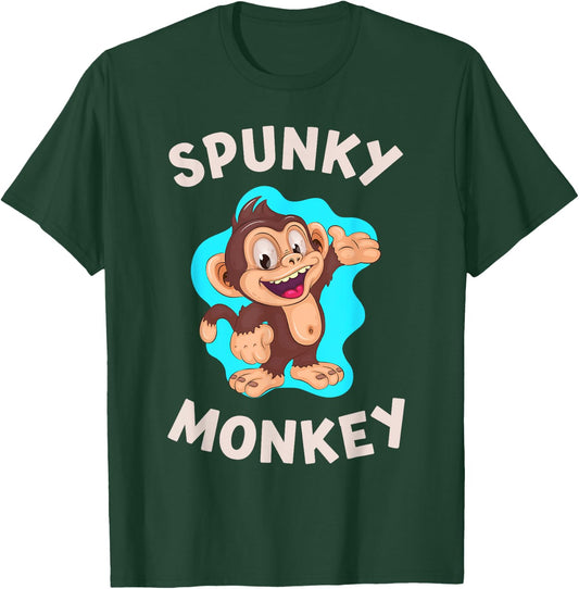 Spunky Monkey Cute Little Children's T-Shirt - T-Shirt | Forest