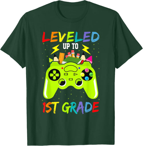 Leveled Up To 1st Grade Gamer Back To School First Day Boys
