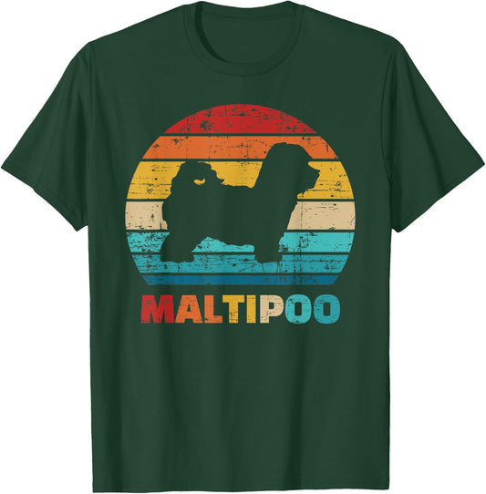 Maltipoo vintage retro T-Shirt - T-Shirt | Forest