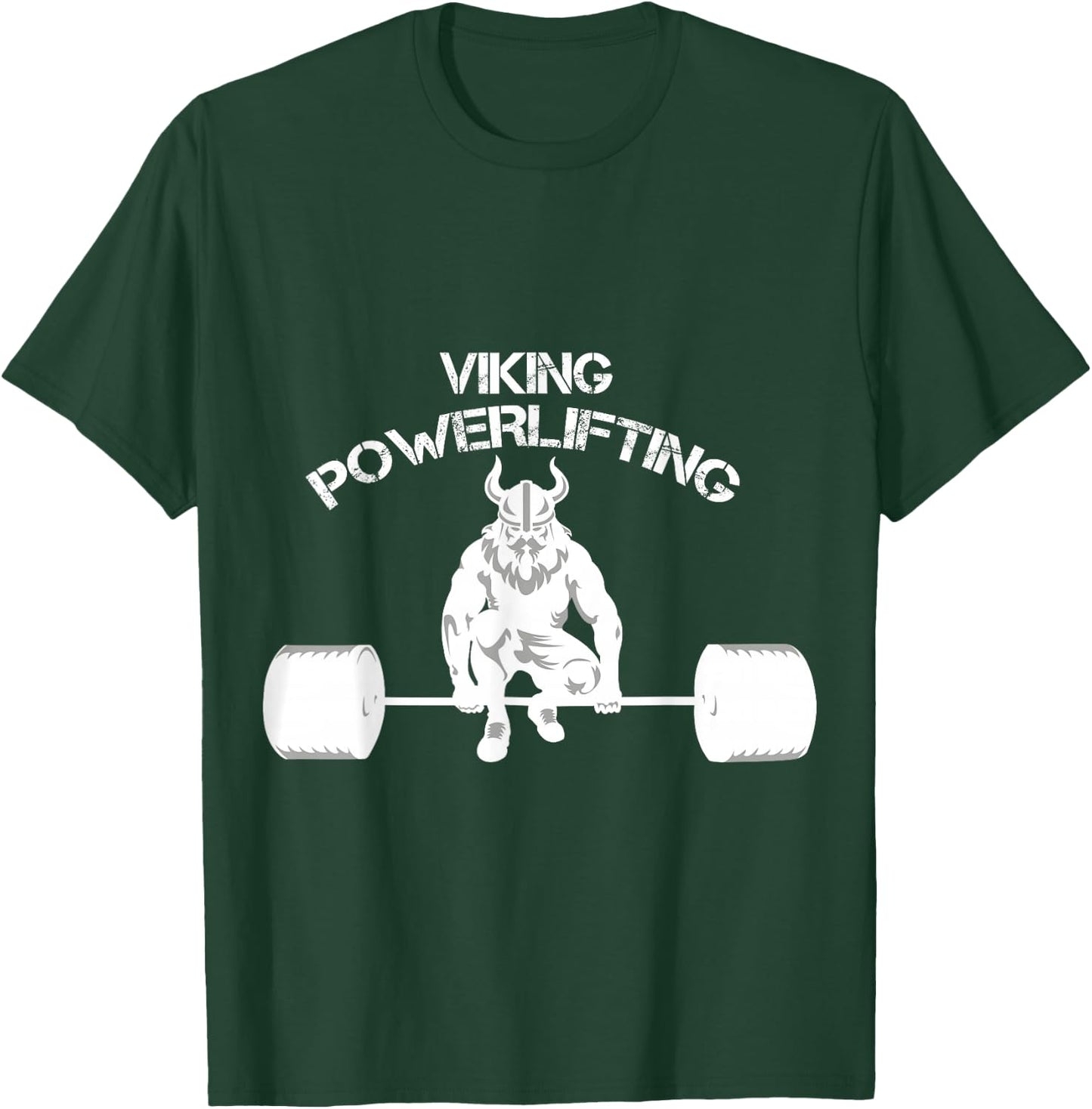 Viking Bodybuilding Weight Lifting Gym Powerlifting T-Shirt - T-Shirt | Forest