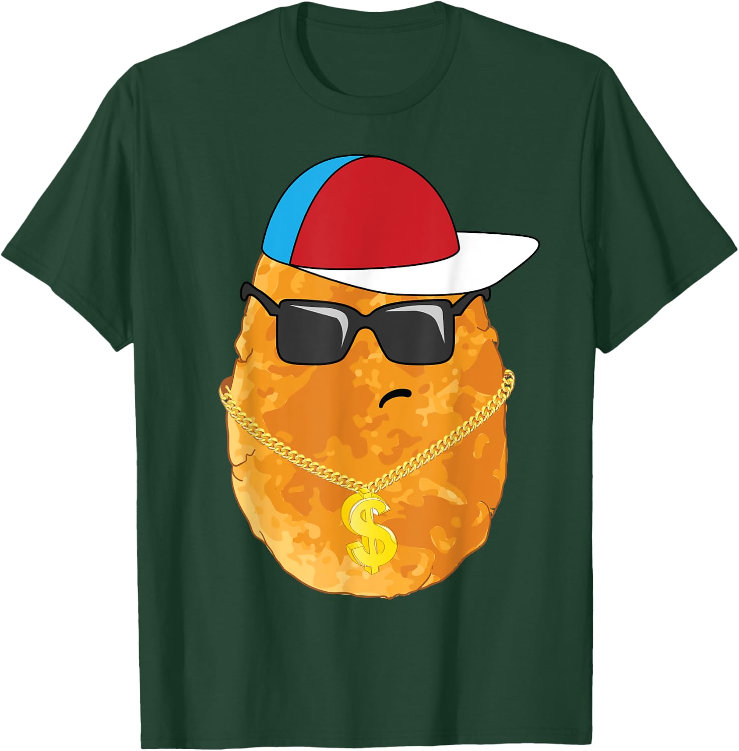 Cool Chicken Nugget Art For Boys Kids Chicken Nugget Lover T-Shirt - T-Shirt | Forest