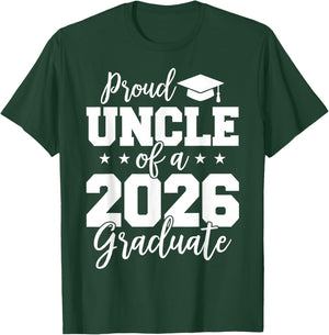Proud Uncle of a 2026 Graduate Senior 2026 Uncle Graduation T-Shirt - T-Shirt | Forest