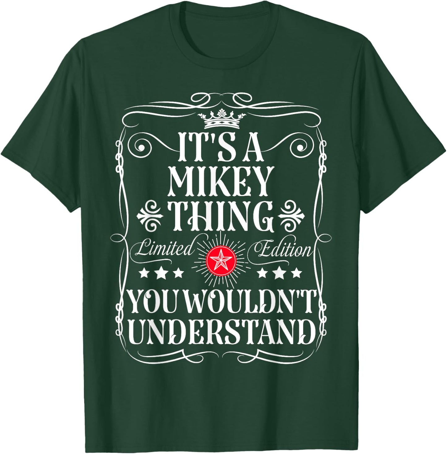 Funny Vintage Mikey Name And Gifts Mikey Name Its A Mikey Thing You Wouldn't Understand -Adults -Kids Black Short Sleeve Small T-Shirt - T-Shirt | Forest