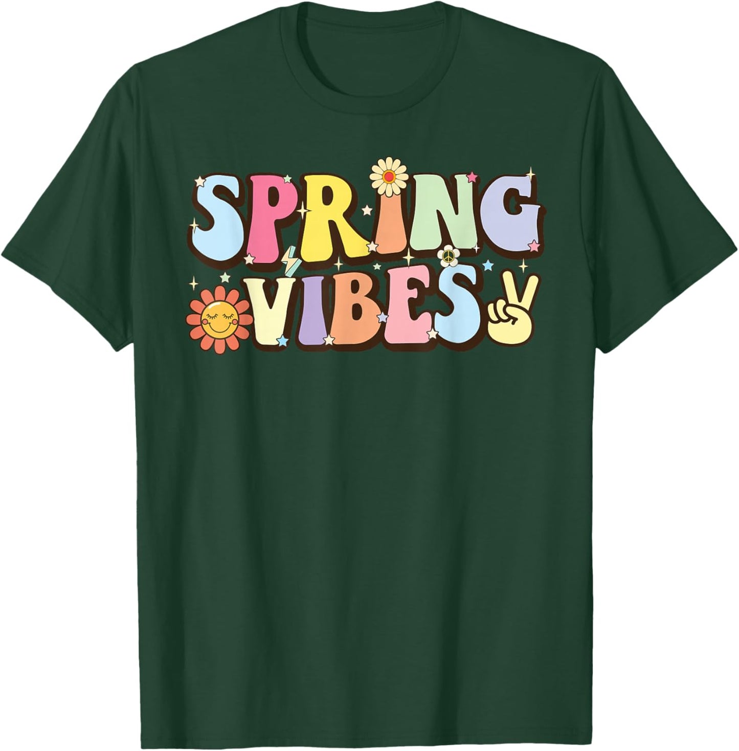 Hello Spring vibes Flowers Bloom Floral First day of Spring T-Shirt - T-Shirt | Forest