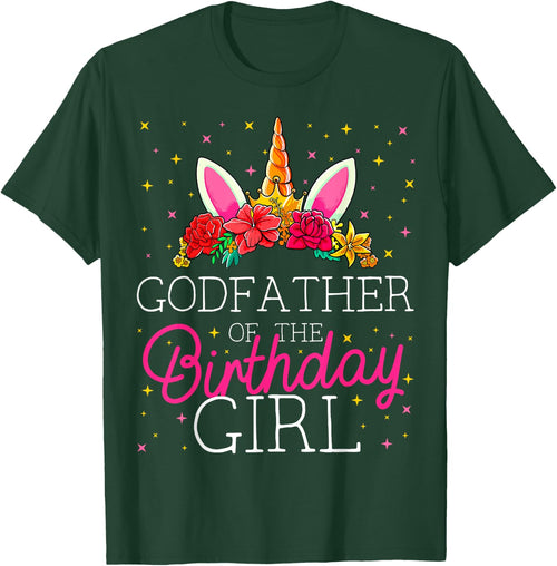 Godfather of the Birthday Girl Unicorn Godparents Matching
