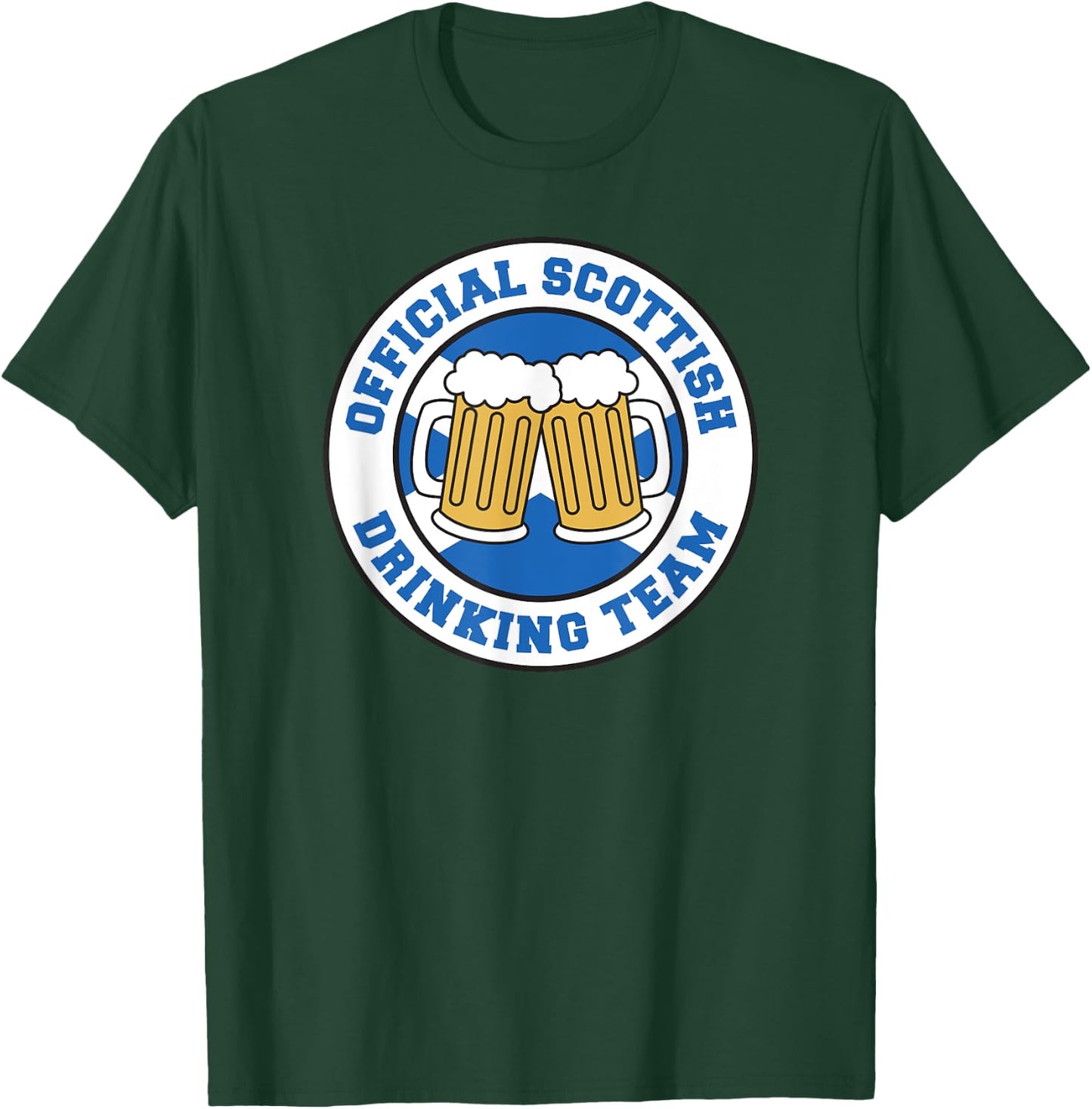 Official Scottish Drinking Team Flag of Scotland Beer Funny T-Shirt - T-Shirt | Forest