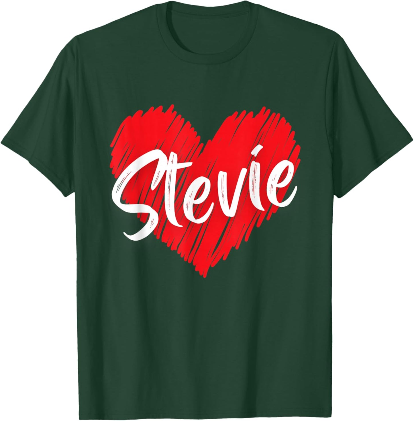 I Love Stevie Heart Personalized Name Stevie T-Shirt - T-Shirt | Forest