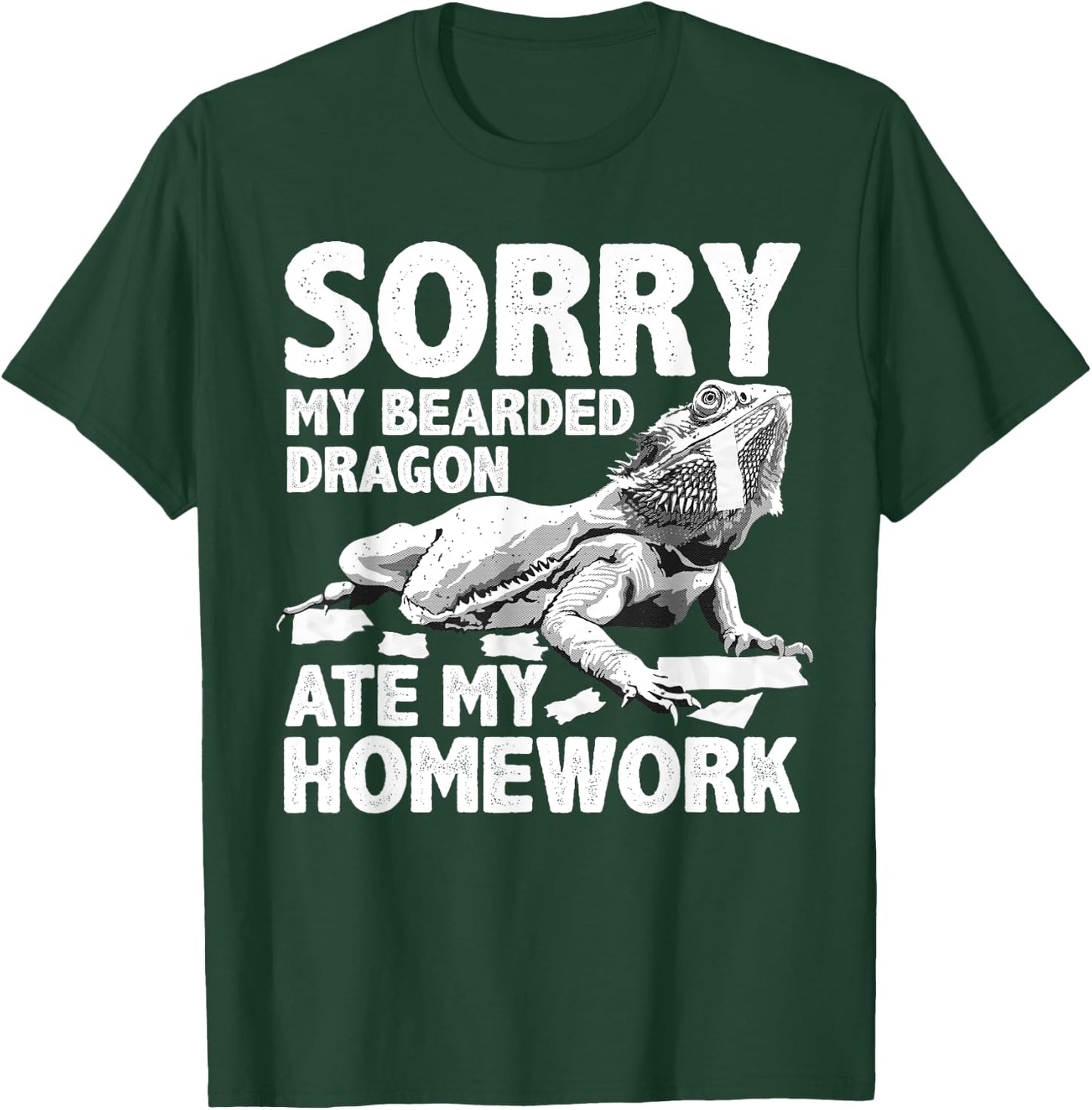 Cool Bearded Dragon Women Kids Pogona Lizard Lovers T-Shirt - T-Shirt | Forest