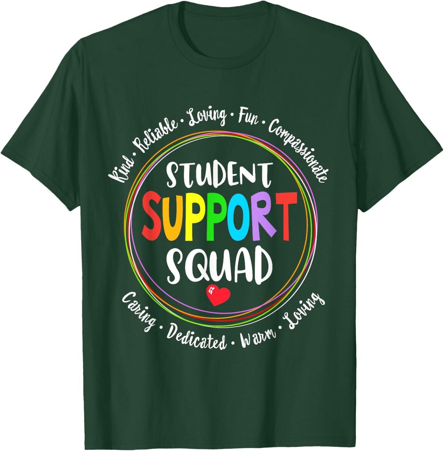 Student Support Squad School Counselor Student Services T-Shirt - T-Shirt | Forest