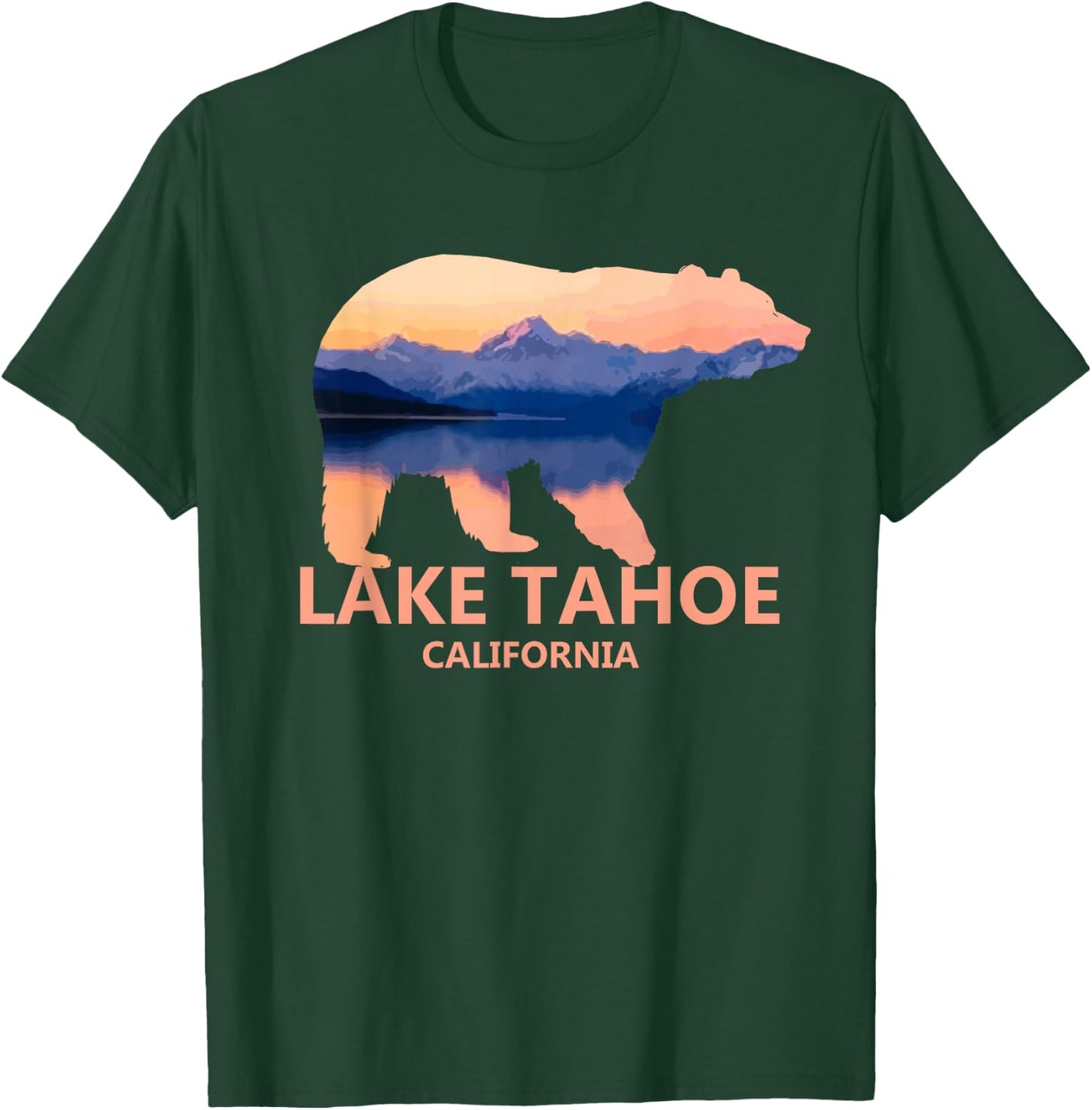 Lake Tahoe California Grizzly Bear Souvenir Gift T-Shirt - T-Shirt | Forest