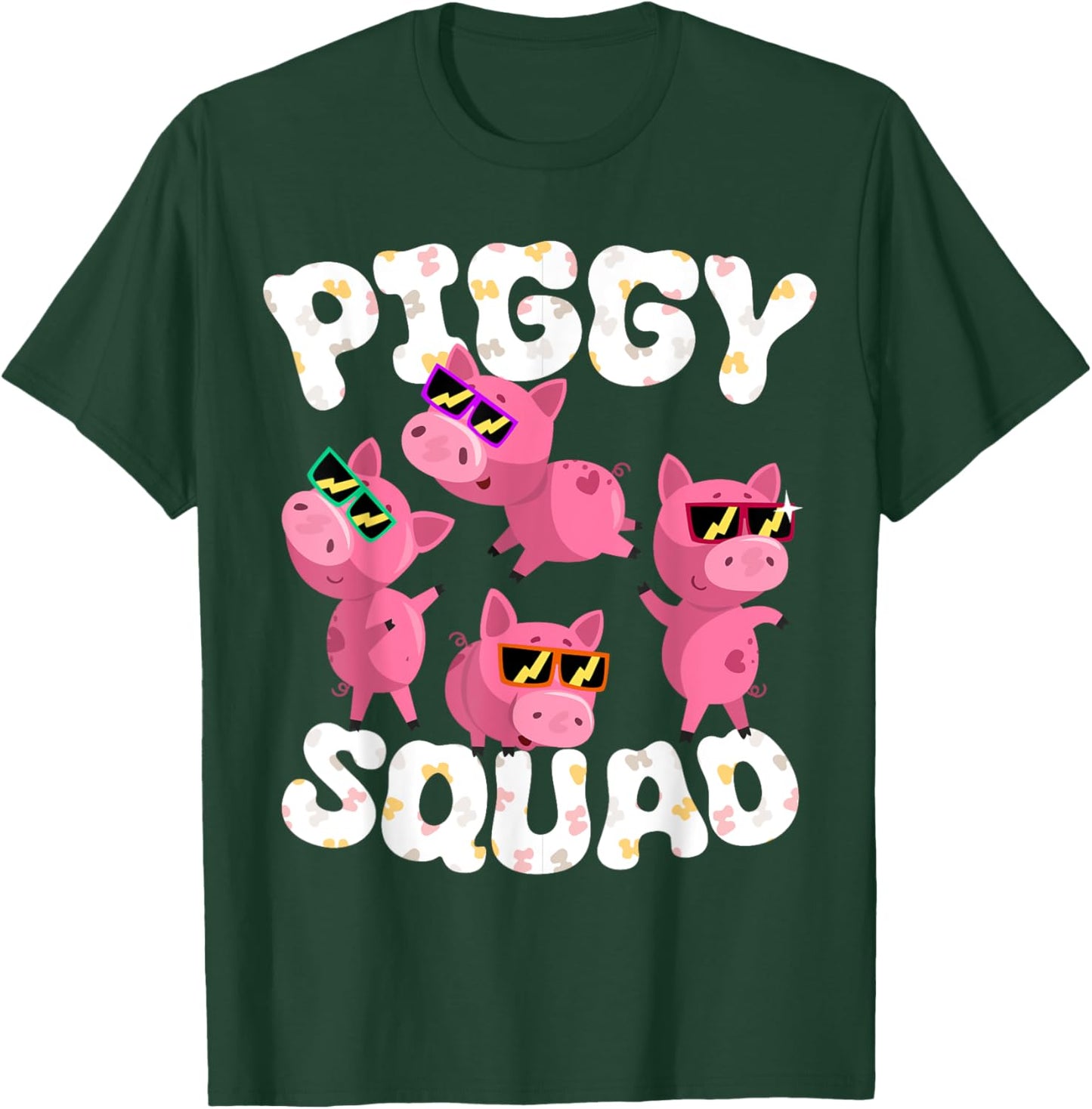 Piggy Squad Pig Farmer Animal Lovers Farming Farm T-Shirt - T-Shirt | Forest