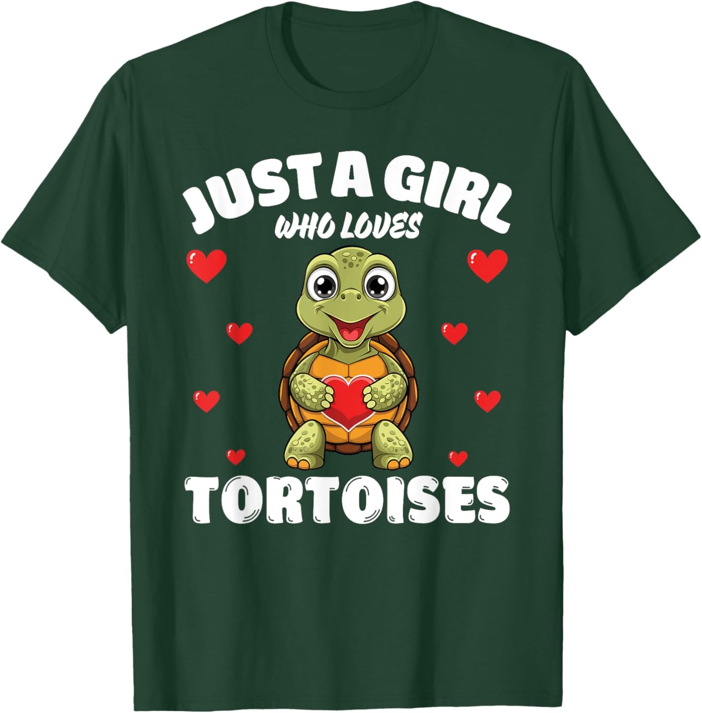 Just A Girl Who Loves Tortoises, Cute Tortoise Lovers T-Shirt - T-Shirt | Forest