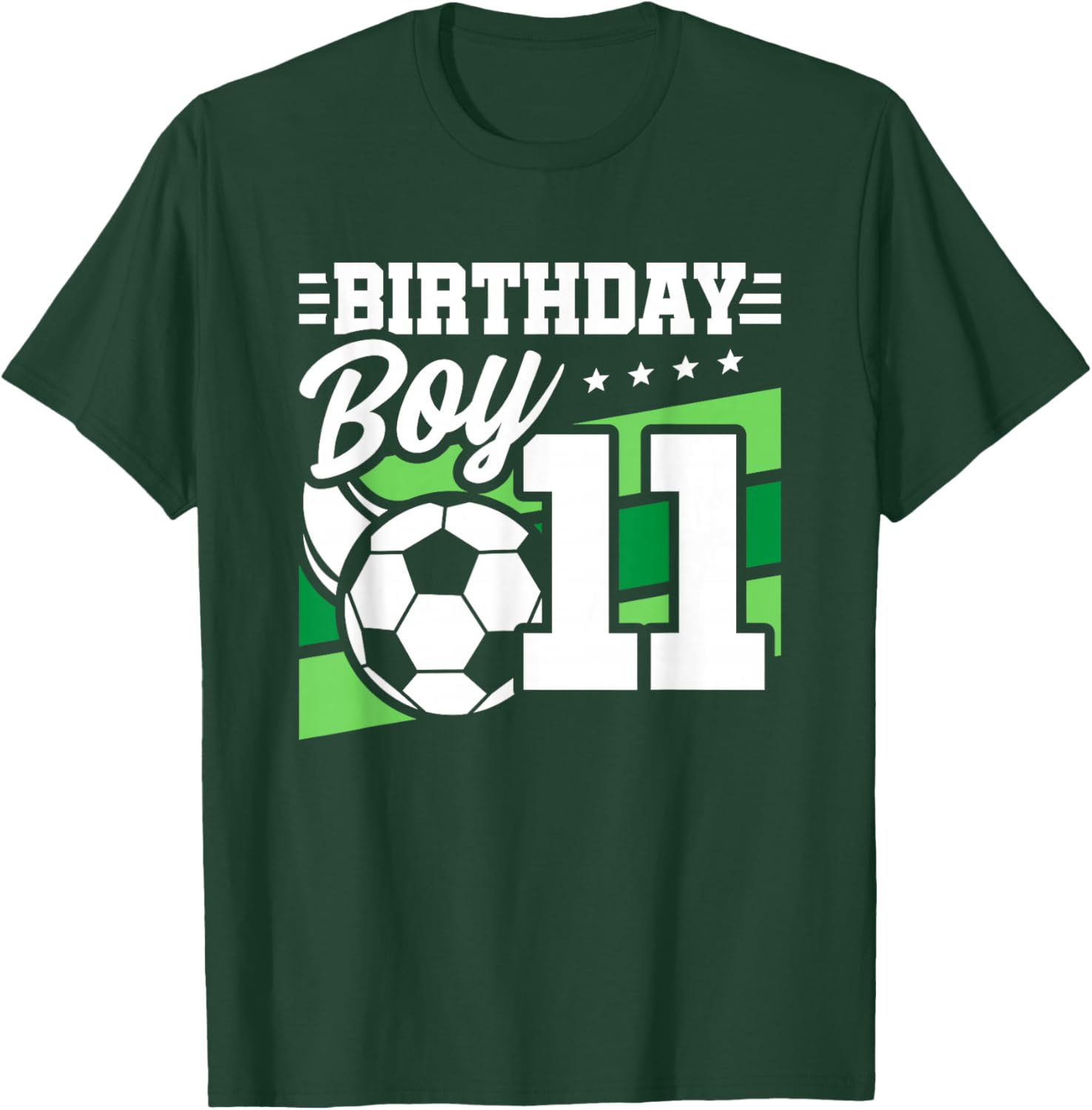 Soccer Birthday Party - 11 Year Old Boy - 11th Birthday T-Shirt - T-Shirt | Forest